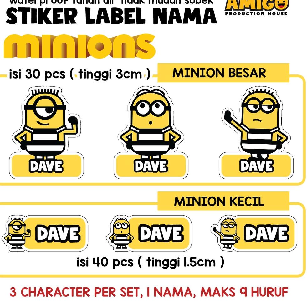 

(B6T1) label nama anak Stiker gambar bt21 superhero avengers minion my little pony princess harry potter kakao friend custom //Promo@harian