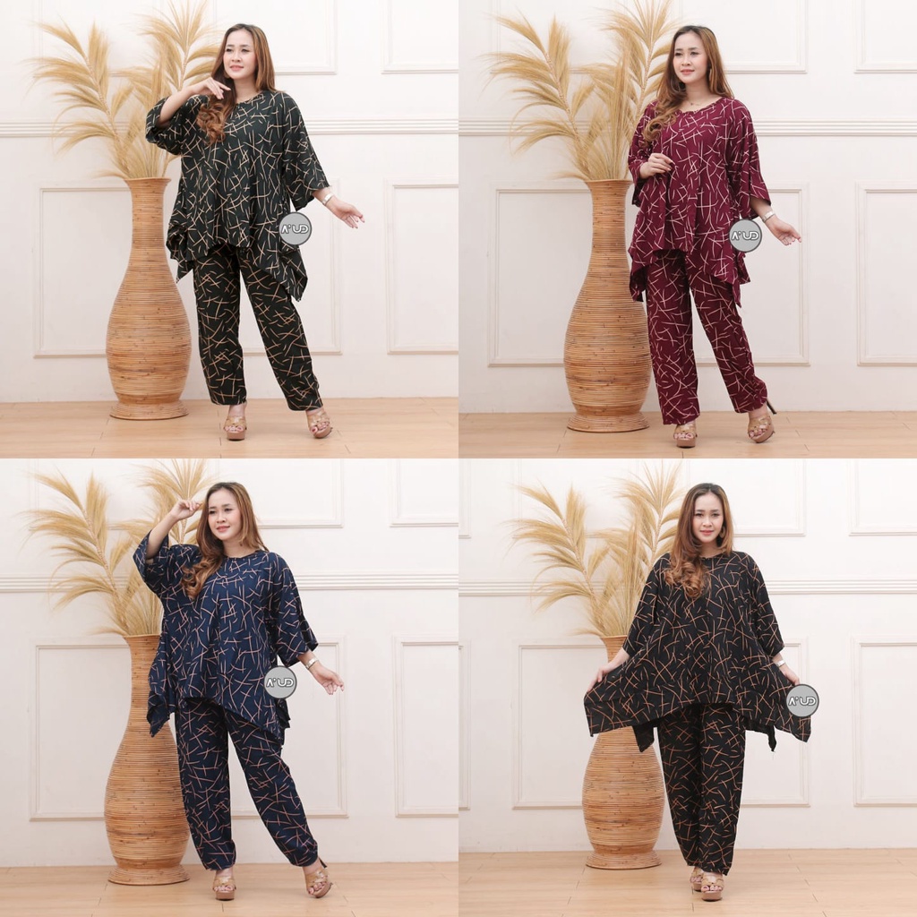 SETELAN SIBORI WAKA WAKA piyama super jumbo RAYON SUPER GRADE A | RESLETING SETELAN WANITA/SETELAN TUNIK DRESS EMIRA/ SET JUMBO/ONE SET WAKA WAKA  JUMBO/SETELAN PREMIUM/LD 130