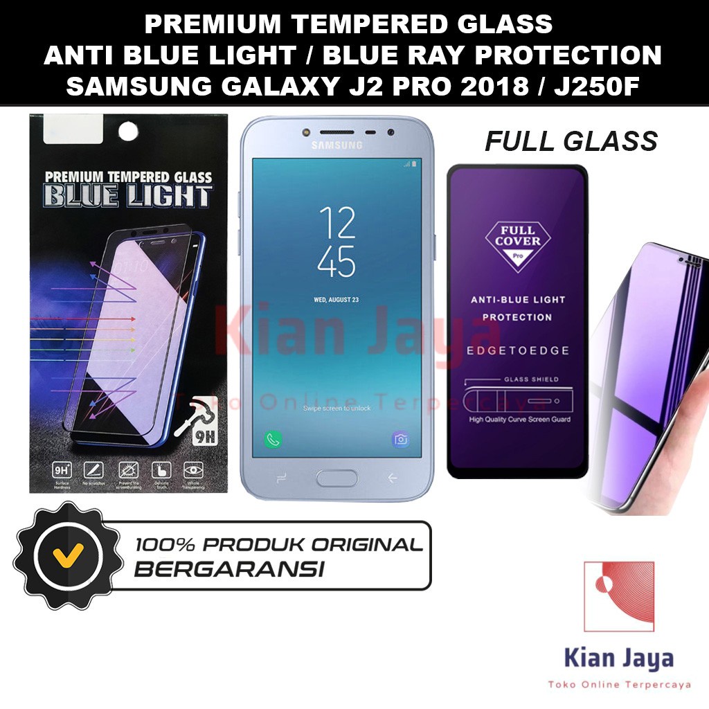 Tempered Glass Samsung Galaxy J2 Pro 2018 J250F Anti Blue Light Hp Temper Anti Gores