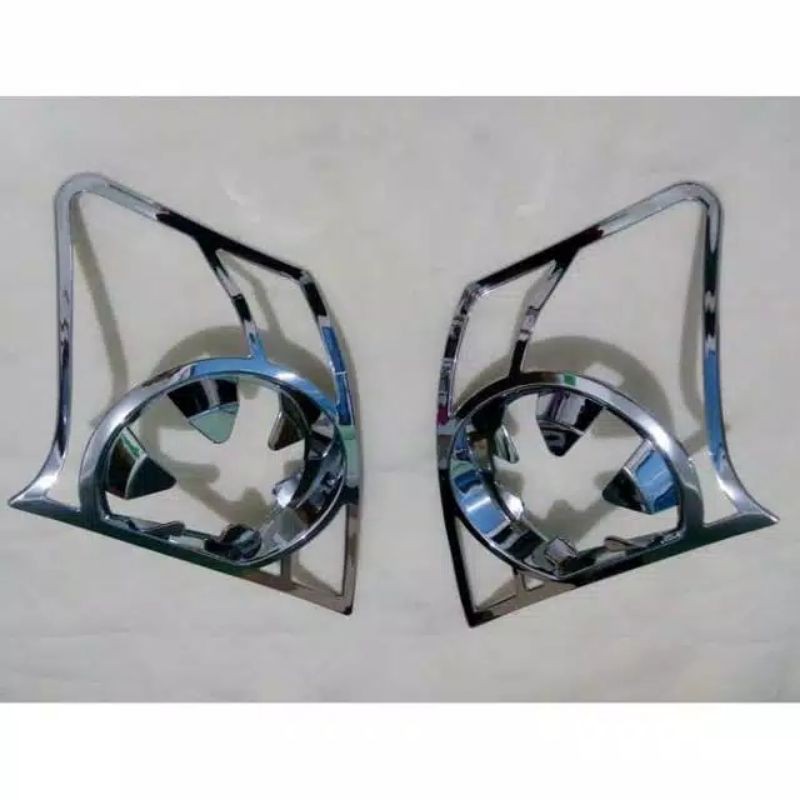 Garnish lampu belakang Brio 2012-2015/ tail lamp garnish Hitam &amp; Chrome  jsl