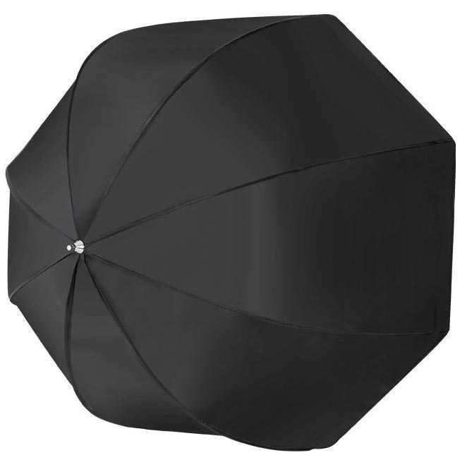 TaffSTUDIO Payung Octagon Softbox Flash Speedlight 80CM - LD-TZ207 [Hitam Silver]