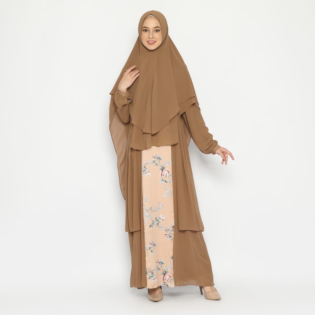 [GRATIS ONGKIR] GAMIS SYARI CERUTY SILK ROSE BY DNS