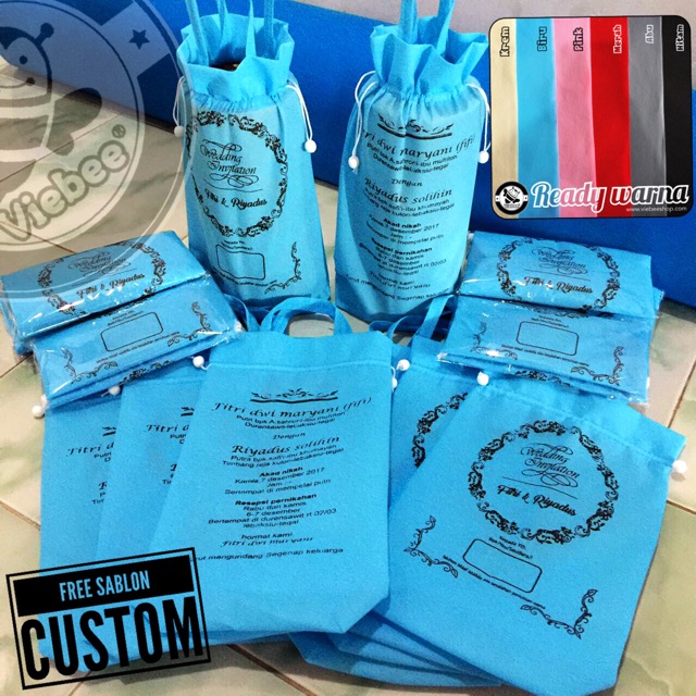 

SOUVENIR PERNIKAHAN I TAS SNACK SOUVENIR I S.A LOZ 20X30 SABLON 1 SISI
