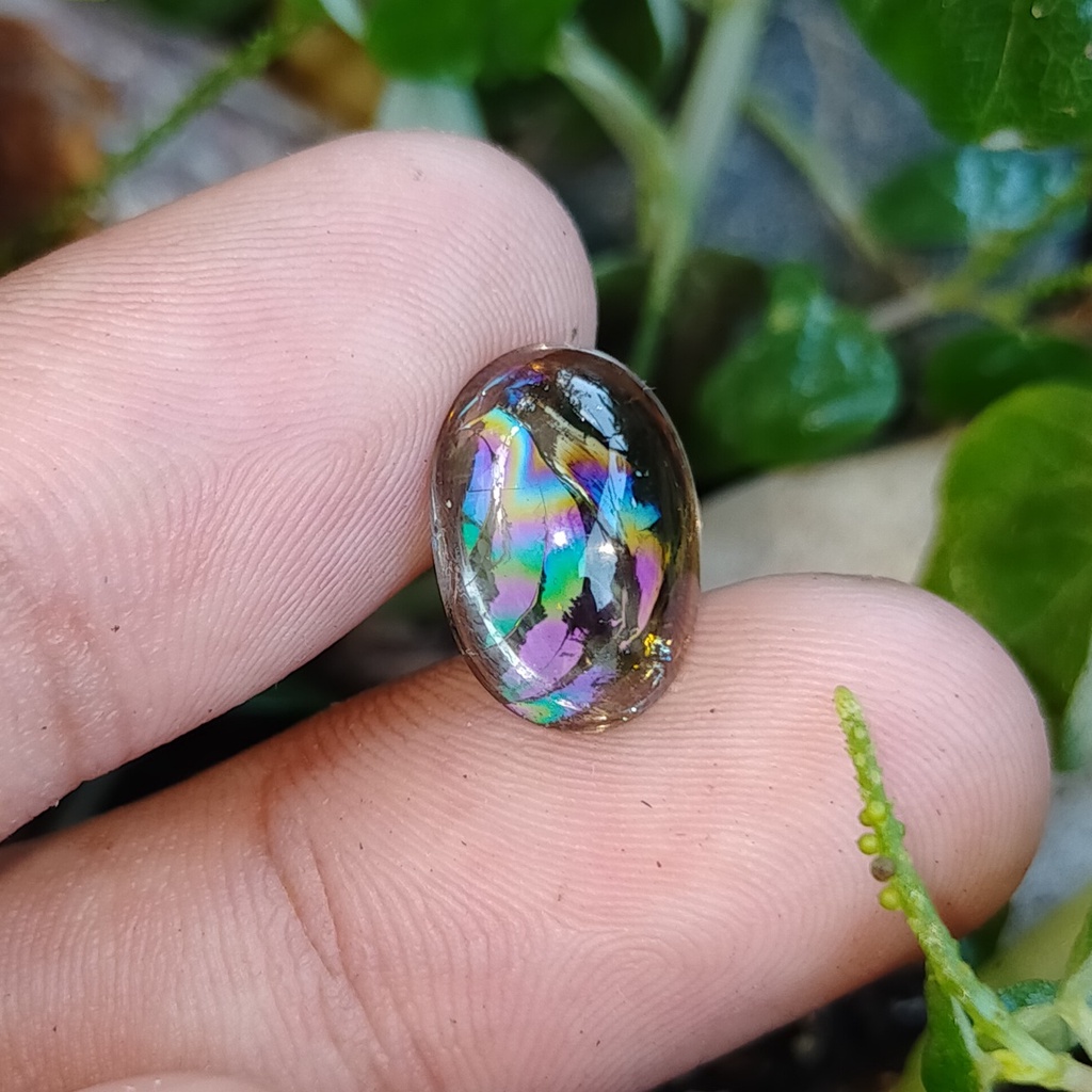 batu pelangi smoky super antik langka bkn akik ruby yakut safir cincin pria berlian zamrud permata