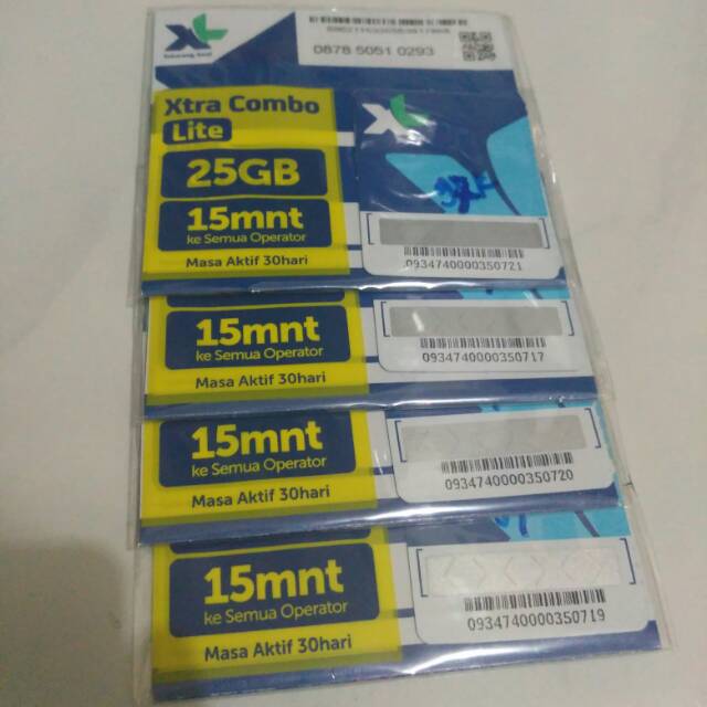 Perdana Internet XL 25gb xtra combo lite terbaru murah