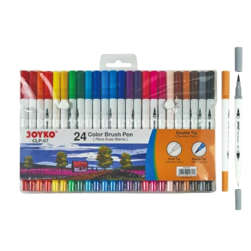 

JOYKO DOUBLE TIP BRUSH PEN SET 24 COLORS (CLP-07)