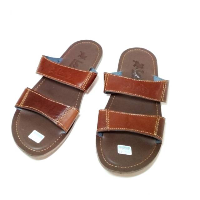 Sandal Kulit Pria Lois Cokelat