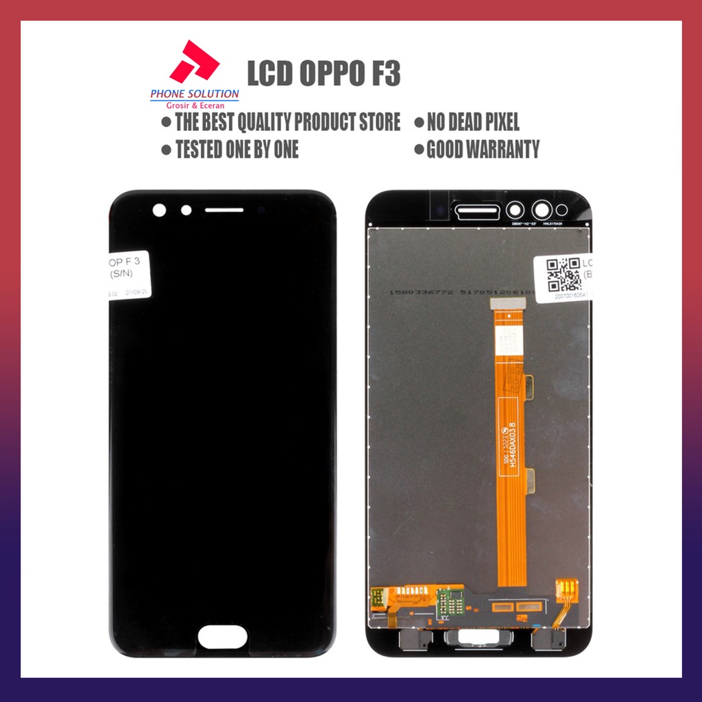 LCD Oppo F3 Fullset Touchscreen - Parts Kompatibel Dengan Produk Oppo // Supplier LCD Oppo F3 - Garansi 1 Bulan