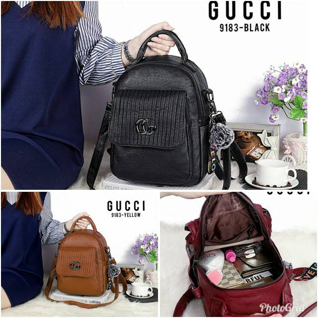 RANSEL GUCCI backpak sporty/Tas Punggung Wanita Best Seller