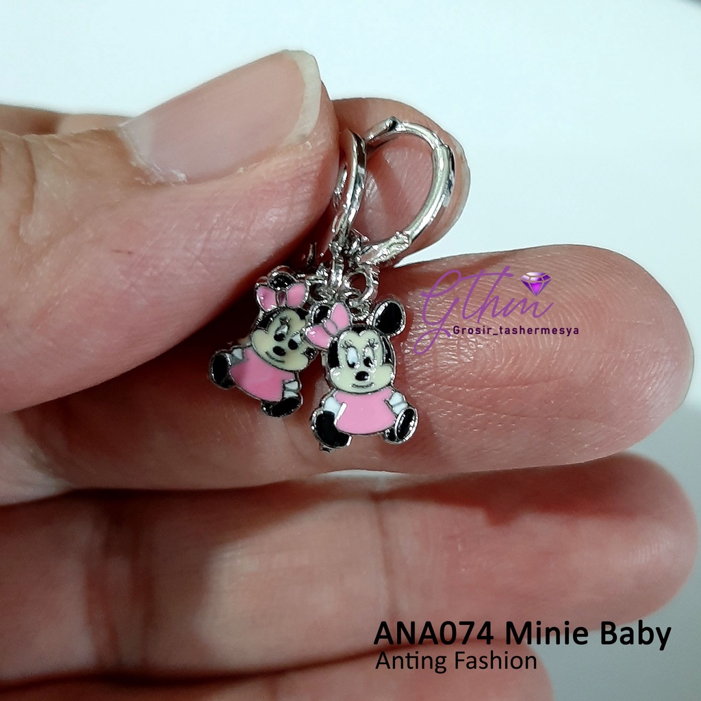 Anting Anak Model Klip Pink anti karat aman dan cocok dipakai sehari-hari ana074