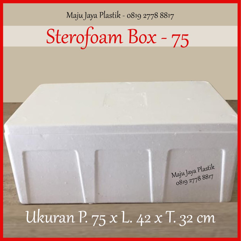 Jual Sterofoam Box 75 TEBAL/ styrofoam box garuda/ foam box 75 kg asli