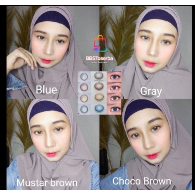 Softlens Recipe DIA 14.5mm NORMAL &amp; MINUS GREY BROWN BLUE (-0.50 s/d -6.00) GRAY CTK