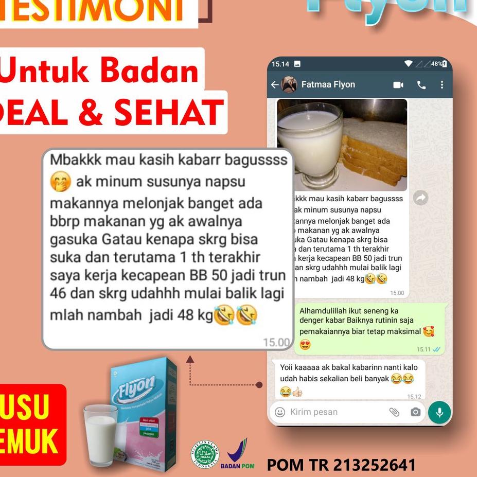 

FLYON SUSU PENGGEMUK BADAN PENAMBAH BERAT BADAN PENAMBAH NAFSU MAKAN - minuman nutrisi Laku Sekali