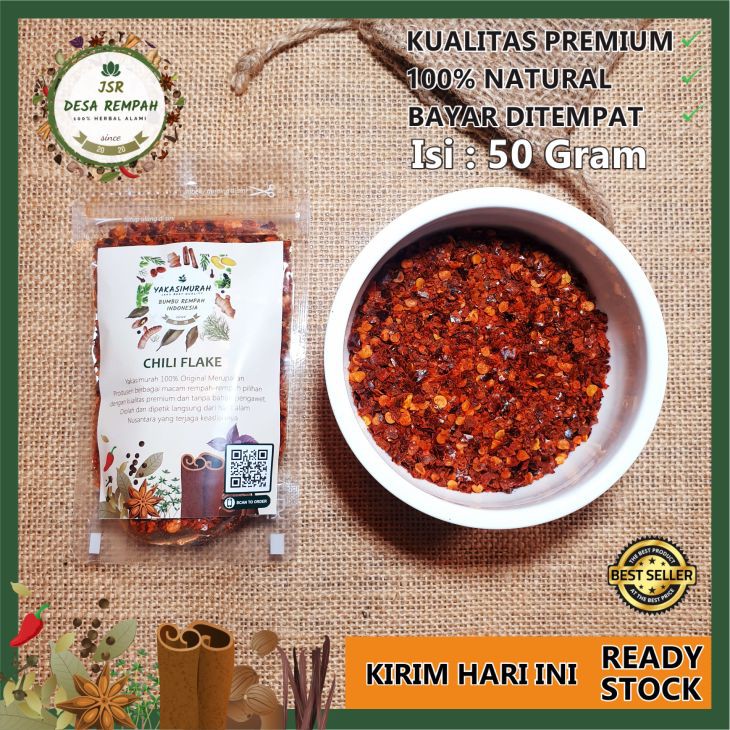 

COD Chili Flake Asli 100% Kualitas Premium Tanpa Campuran ORIGINAL isi 50 Gram