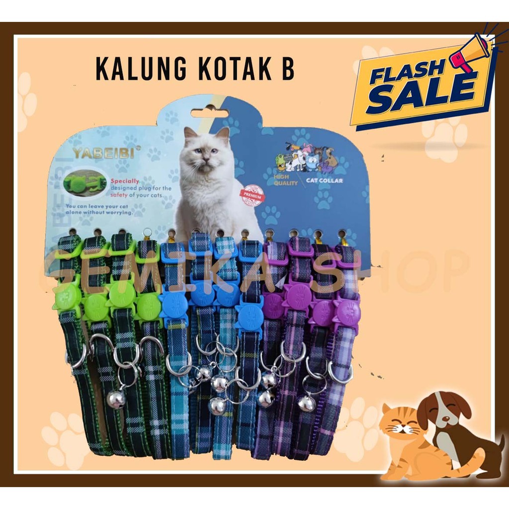 KALUNG ANJING KUCING MOTIF KOTAK