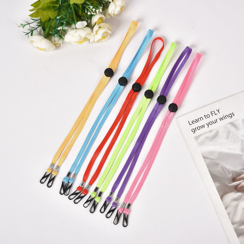 Grosir - K936 Strap Masker Warna / Tali Pengait Masker Polos / Kalung Masker Polos / Tali Masker