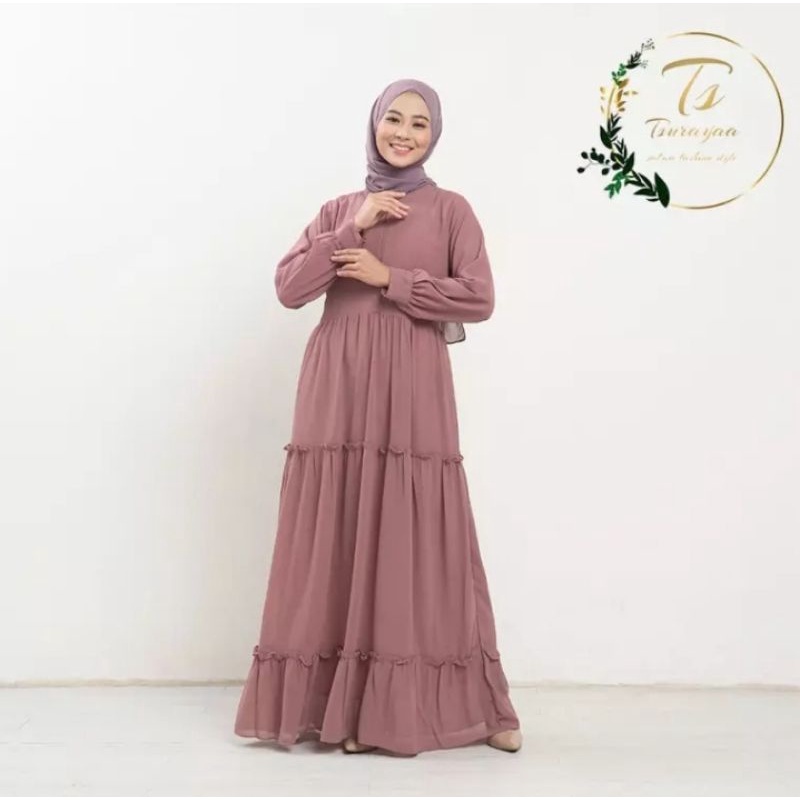 Gamis ceruty Babydoll Armany Inayah ori Tsurayaa