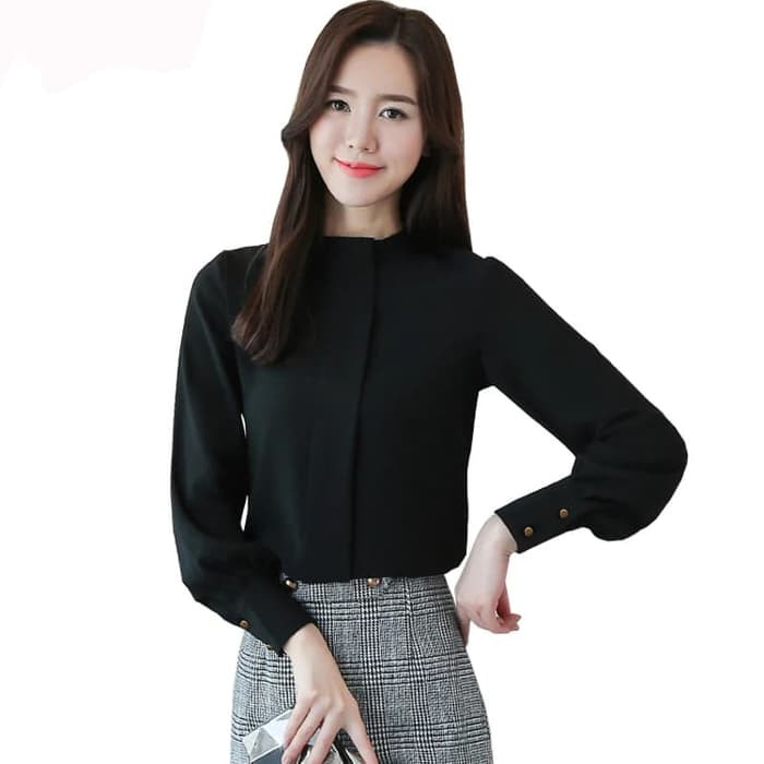 Chelsea Blouse Atasan Wanita Model Terbaru Tren 2021 Mv562 Blouse Tangan Panjang Gaya Korea Model Te Shopee Indonesia