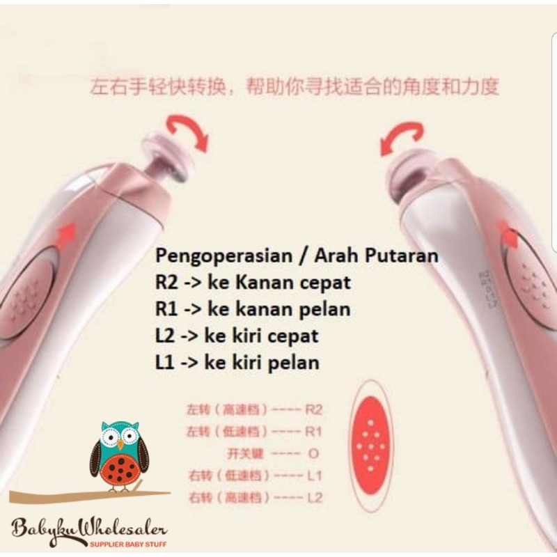 Baby nail trimmer electric / Gunting kuku bayi elektrik