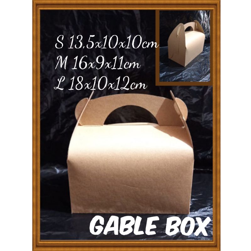

Gable Box kraft coklat 310gsm S M L