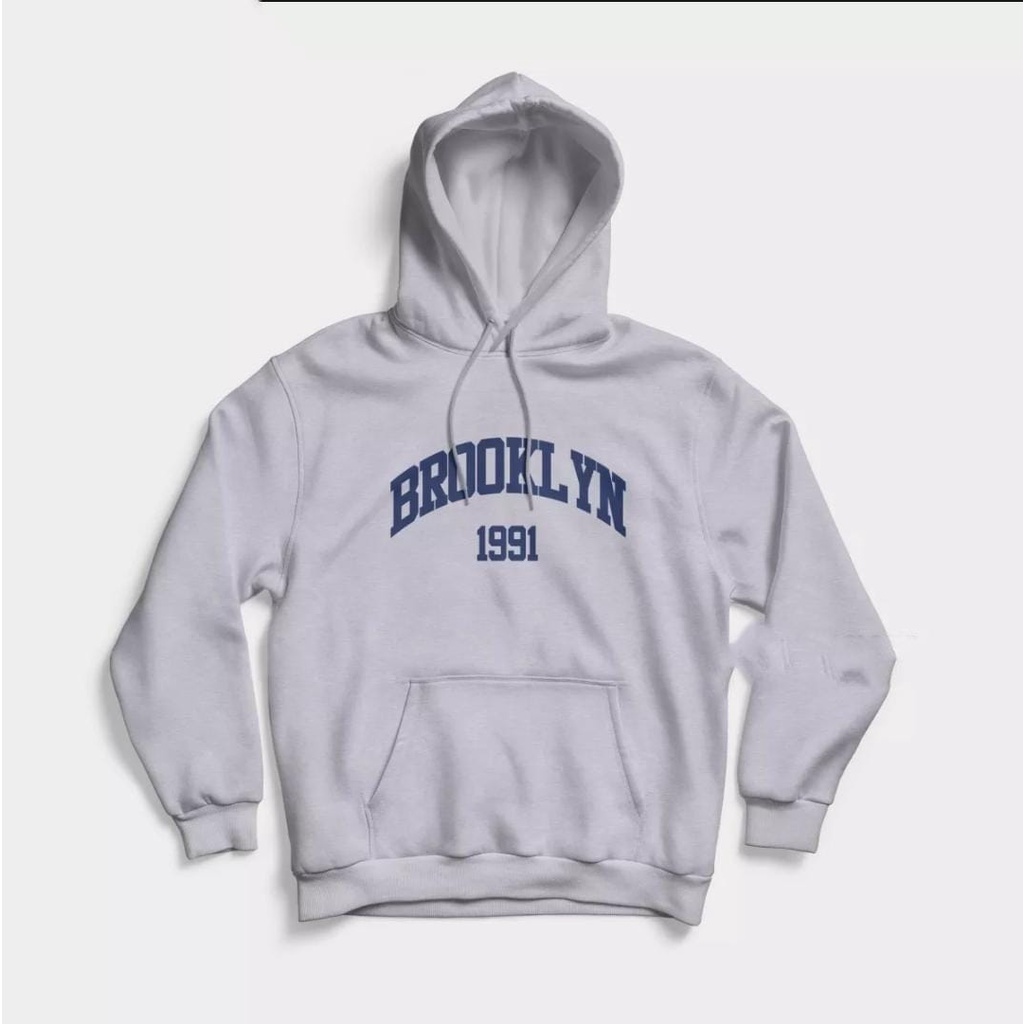 COD-Jaket Sweater Hoodie Broklyn 1991 Logo Full Bordir Original Distro - Sweater Hoodie Jumper Broklin Texs Bordir Bahan Flece Tebal