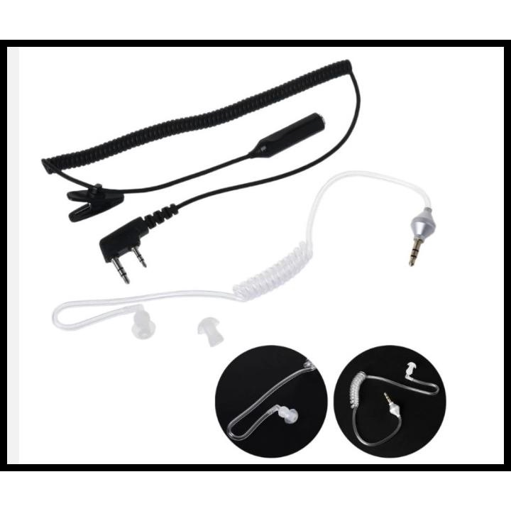 Headset Ptt Ht Radio Kenwood Baofeng Firstcomm Single Headphone