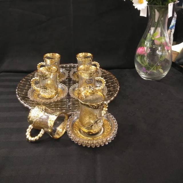 gelas turki gold set6