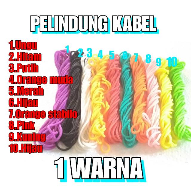 Pelindung Kabel 1 warna/Pelindung Kabel Spiral 1 Warna One Tone