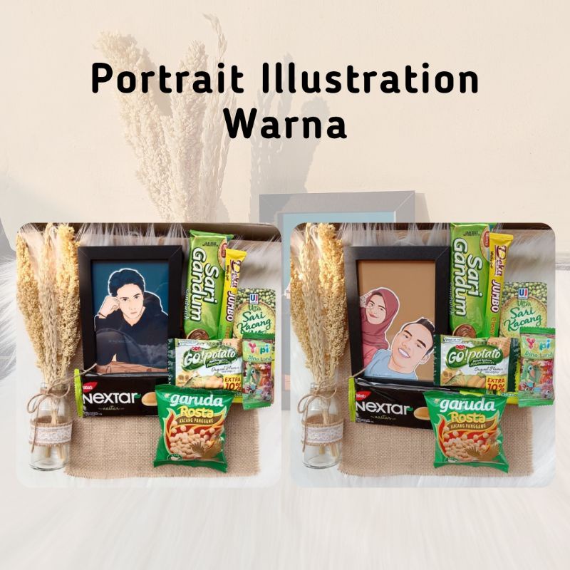 

Gift Box Warna custom | Ilustrasi Wajah | Portrait Illustration 4R