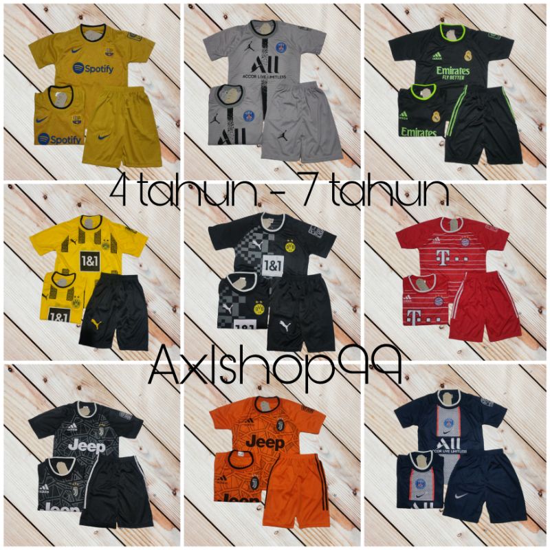 SETELAN BAJU BOLA ANAK UMUR 4 TAHUN-7TAHUN