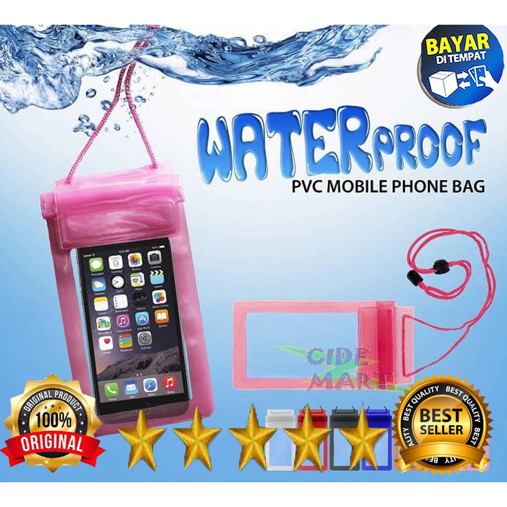 [ORIGINAL] SARUNG HP ANTI AIR / WATERPROOF HP UNIVERSAL TERMURAH!!