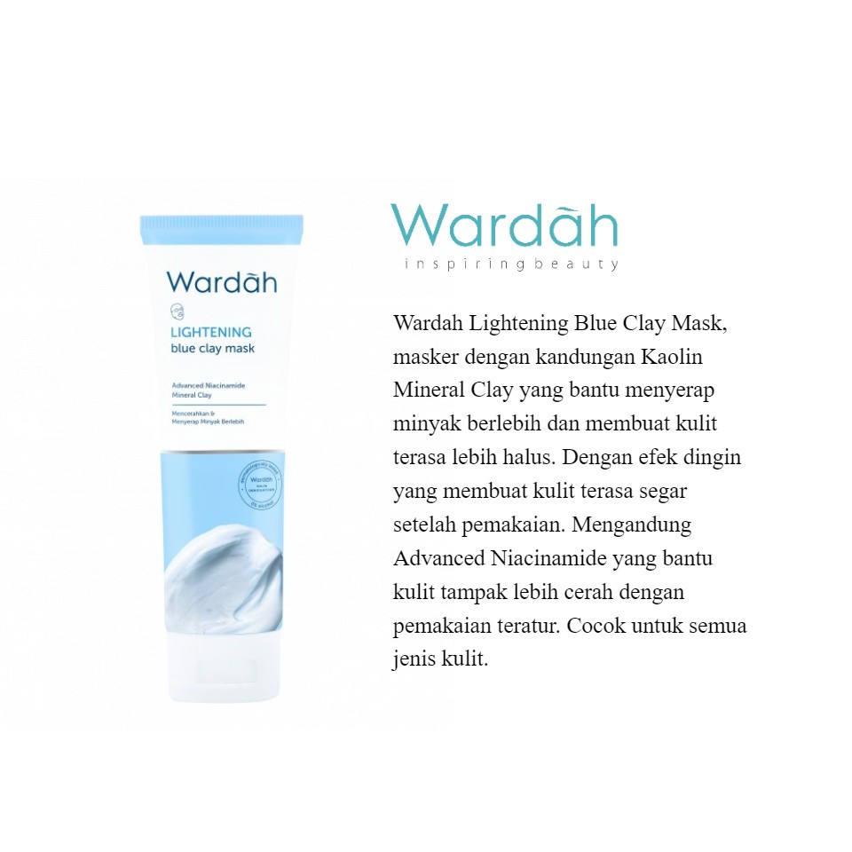 Wardah Lightening Blue Clay Mask