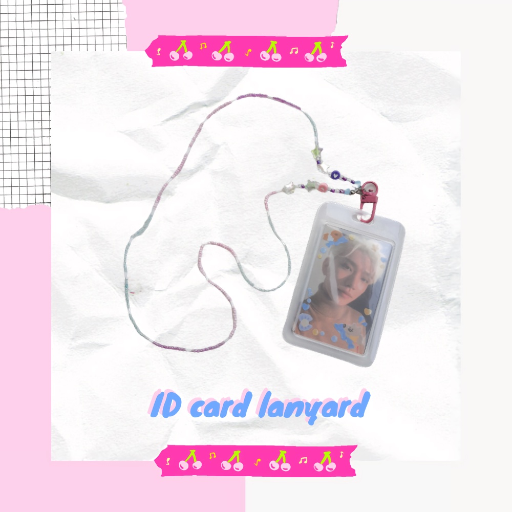 ID Card / Kpop Photocard Lanyard / Holder Beads