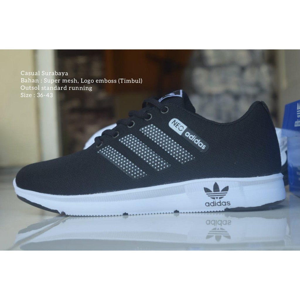 Sepatu Sneakers Ads Neo Hitam Putih Pria Wanita California