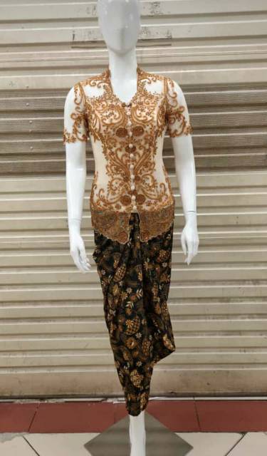 Set kebaya tille payet/kebaya tille payet lengan pendek