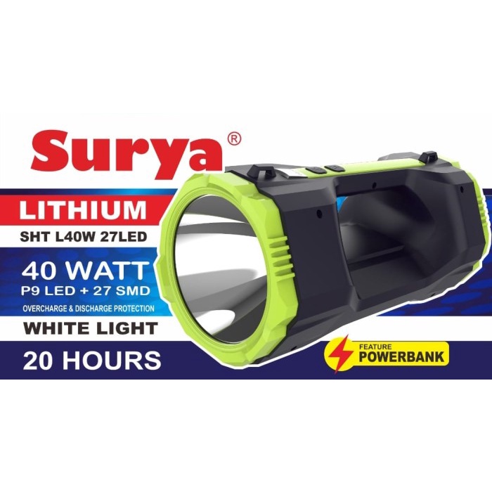 Senter Tangan SHT L 40 W 27 LED 2 Sisi 40 watt SHT L40W Senter Jumbo