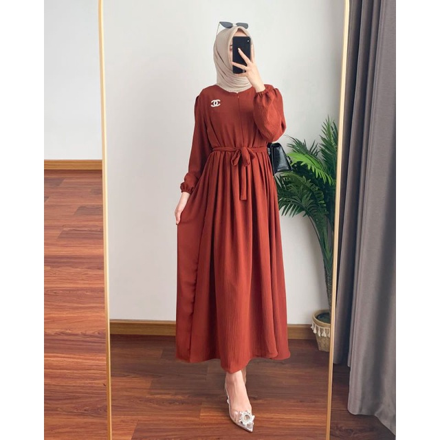 BAVIN MIDI DRESS/MIDI DRESS CRINKLE AIRFLOW