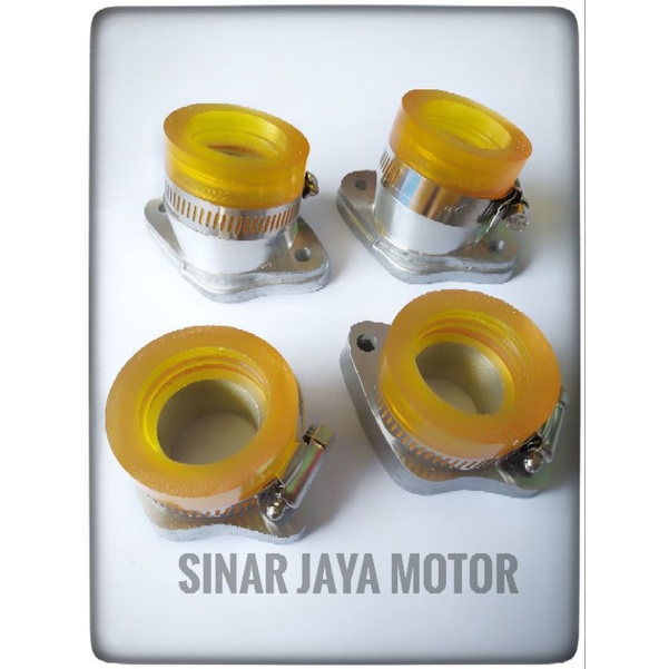 INTAKE INTEK MANIPOL  KARBURATOR KARBU PE PWK 26 28 30 TEFLON TIGER VERZA CB GL PRO MEGAPRO MIRING/LURUS