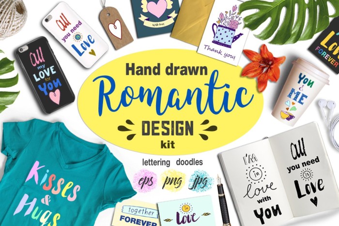 Romantic Design Kit - Vector Designs