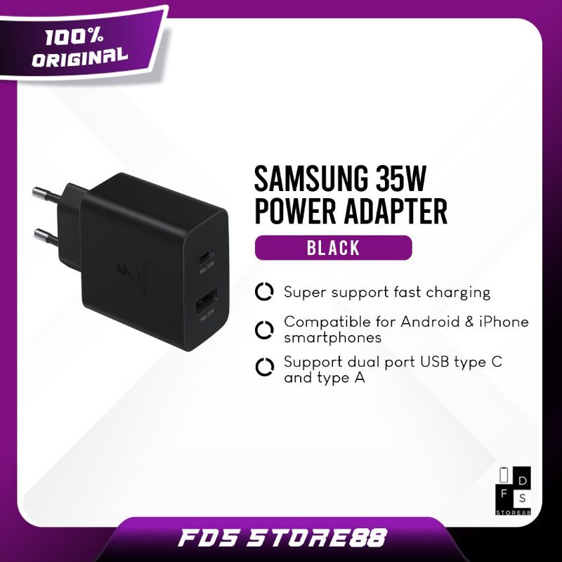 Samsung Travel Adaptor 15 Watt 25 Watt 35 Watt 45 Watt 65 Watt Kepala Charger Original Samsung