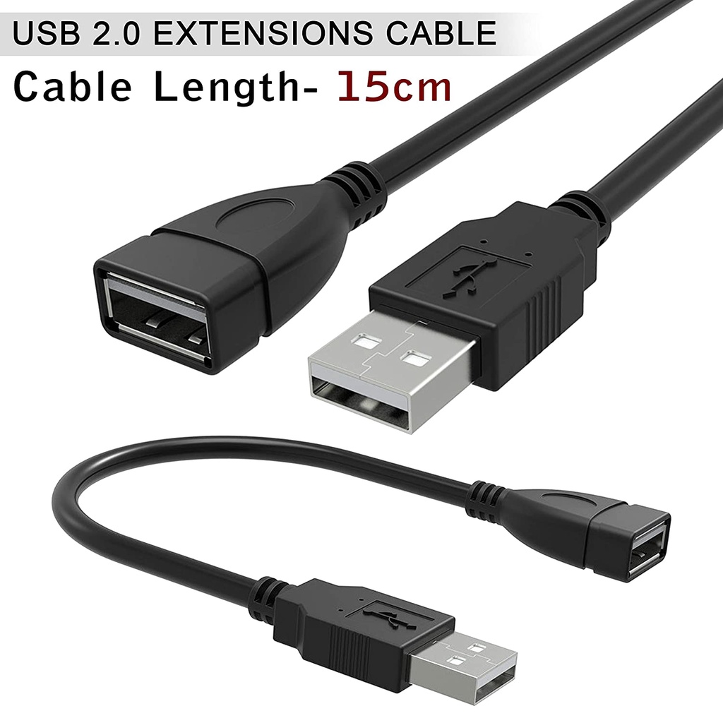 Kabel USB Male To Female-0.15m/Cable USB M-F 15cm