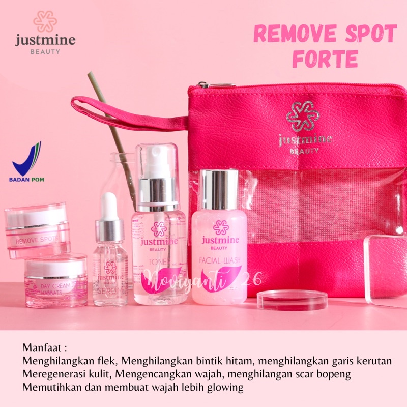 JUSTMINE BEAUTY SKINCARE PAKET NIGHT GLOW JELLY ACNE REMOVE SPOT ACNE MORE ORIGINAL-6