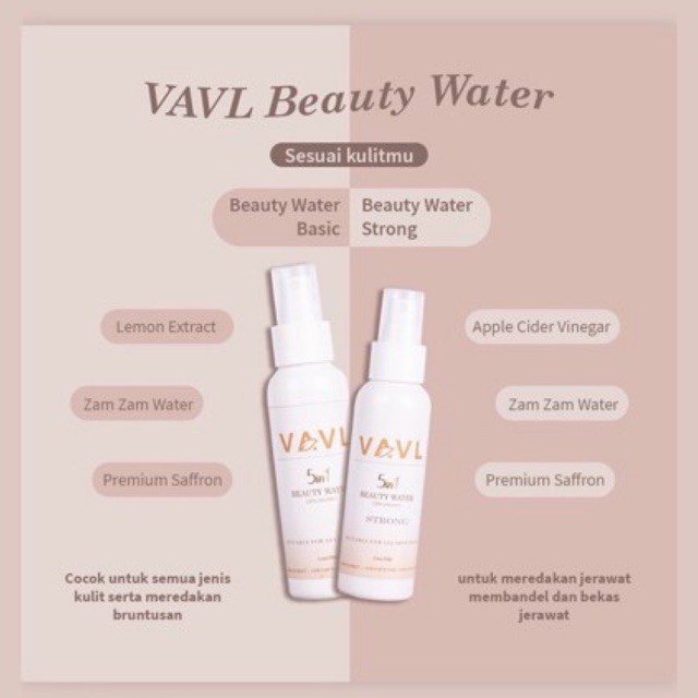 (Reseller Resmi) Vavl Paket Duo Beauty Water