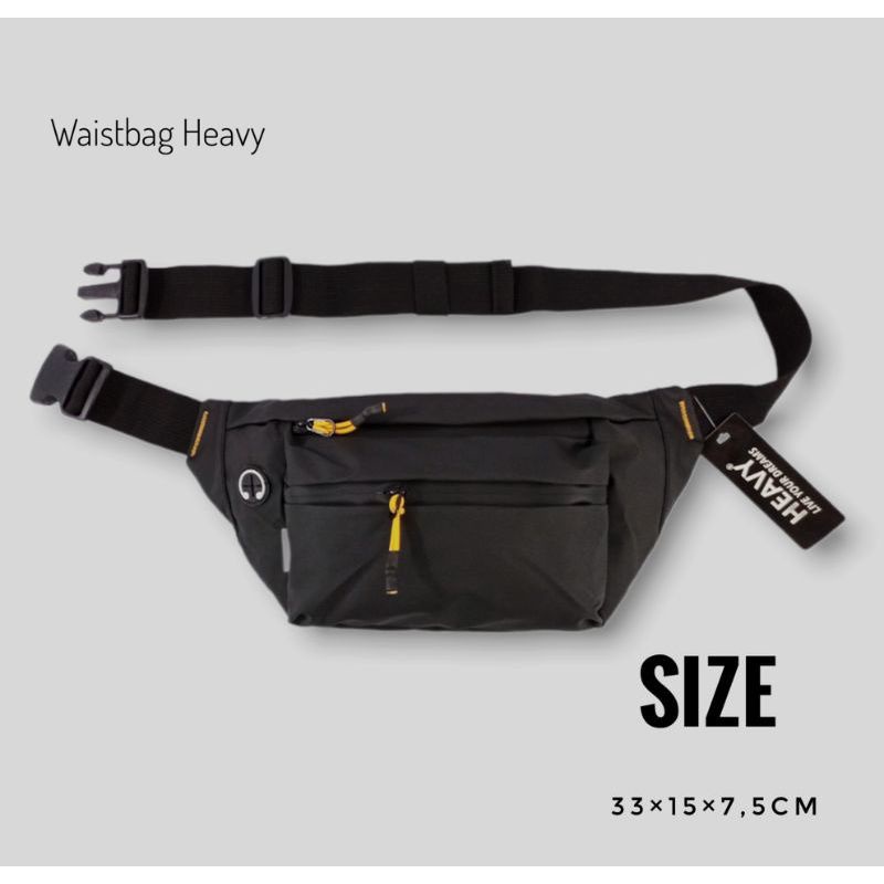 Waistbag Pria/Wanita Heavy Waterproof Tas Slempang Anak Muda