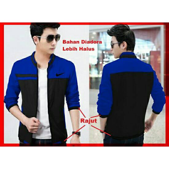 Jaket Man Nike Diadora Black Blue