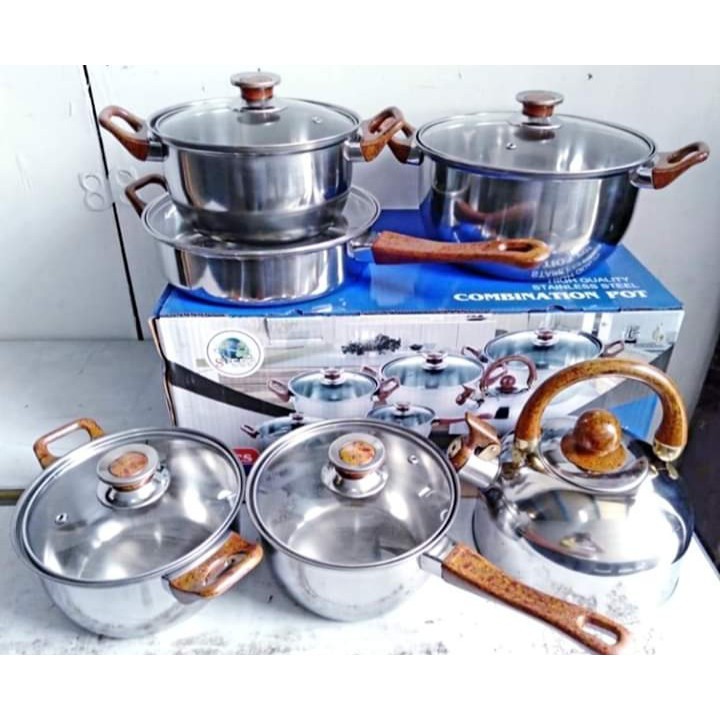 set panci 12 pcs / set panci / combination pot 12 pcs / panci stainles