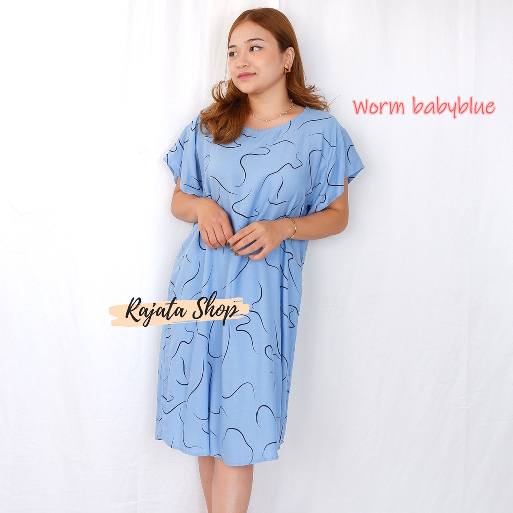 Daster Bali Dress Bali-DST WORM BABYBLUE