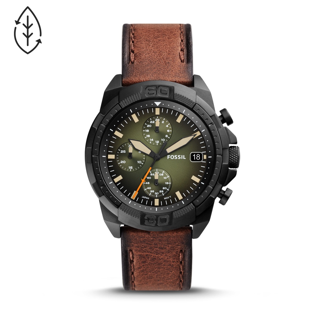 Fossil Bronson Chronograph Luggage Eco Leather Watch FS5856