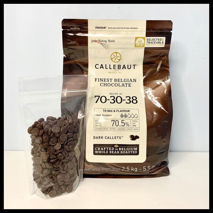 

TERBARUU!! Callebaut Dark Chocolate Couverture 70,5% Repack 250 gr COD
