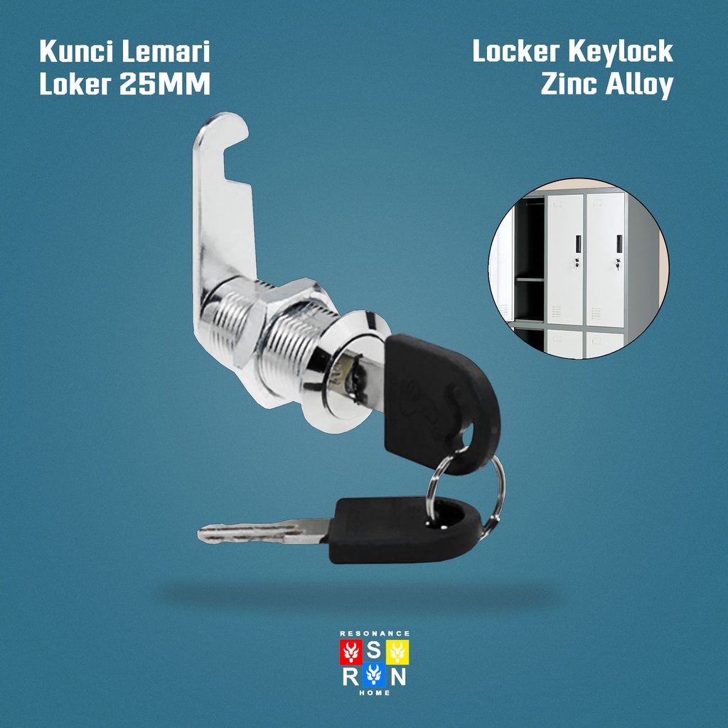 Kunci Laci Lemari Loker Cam Lock 25mm / Locker Keylock Resonance Home